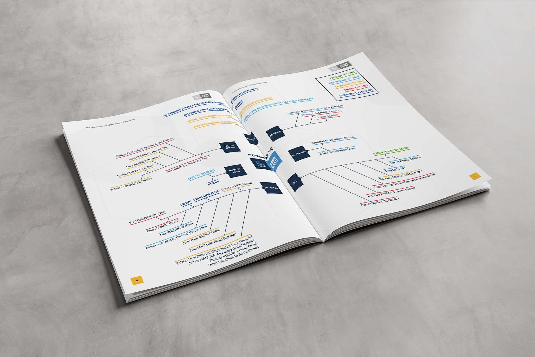 Inner Infographic Page of the Programme of the Global Summit 2019